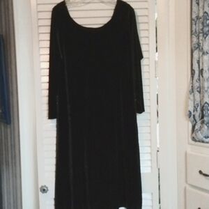 Marks and Spencer black velour dress size UK 16